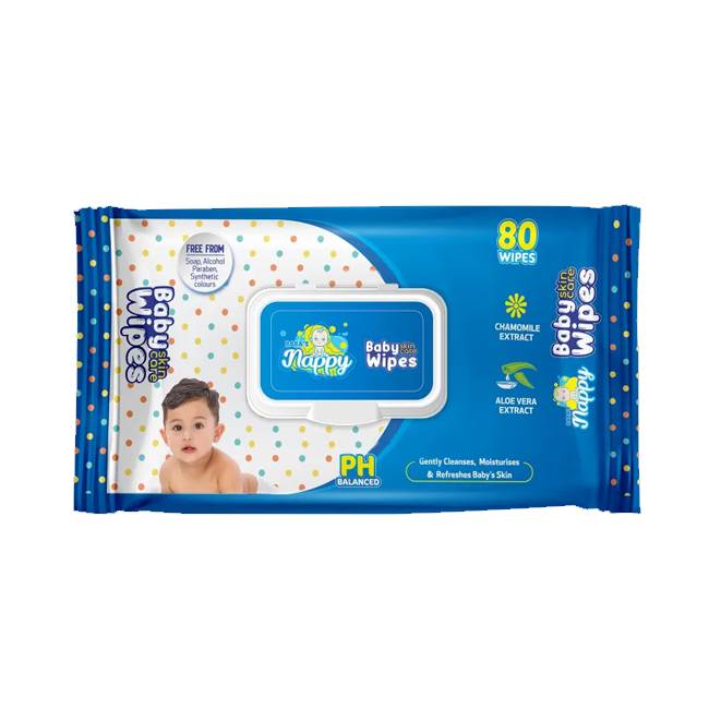 Baba's Nappy Baby Wet Wipes 80 Wipes