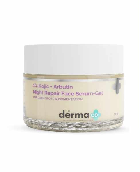 The Derma Co. 1% Kojic + Arbutin Night Repair Face Serum Gel 50gm (8904417300079)