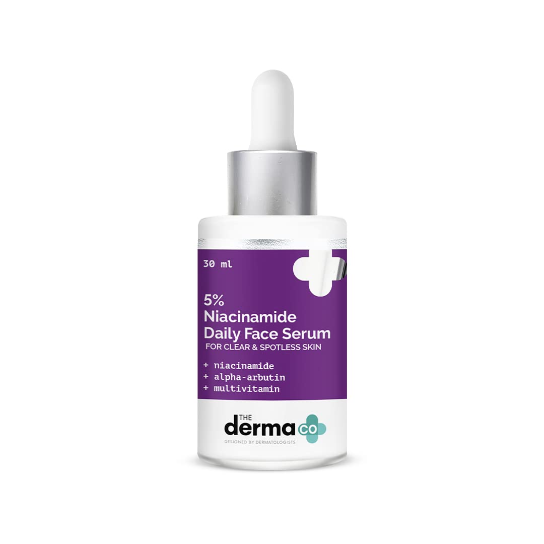 The Derma Co. 5% Niacinamide Face Serum With Alpha Arbutin & Multivitamin For Clear & Spotless Skin, 30ml (8906087778677)