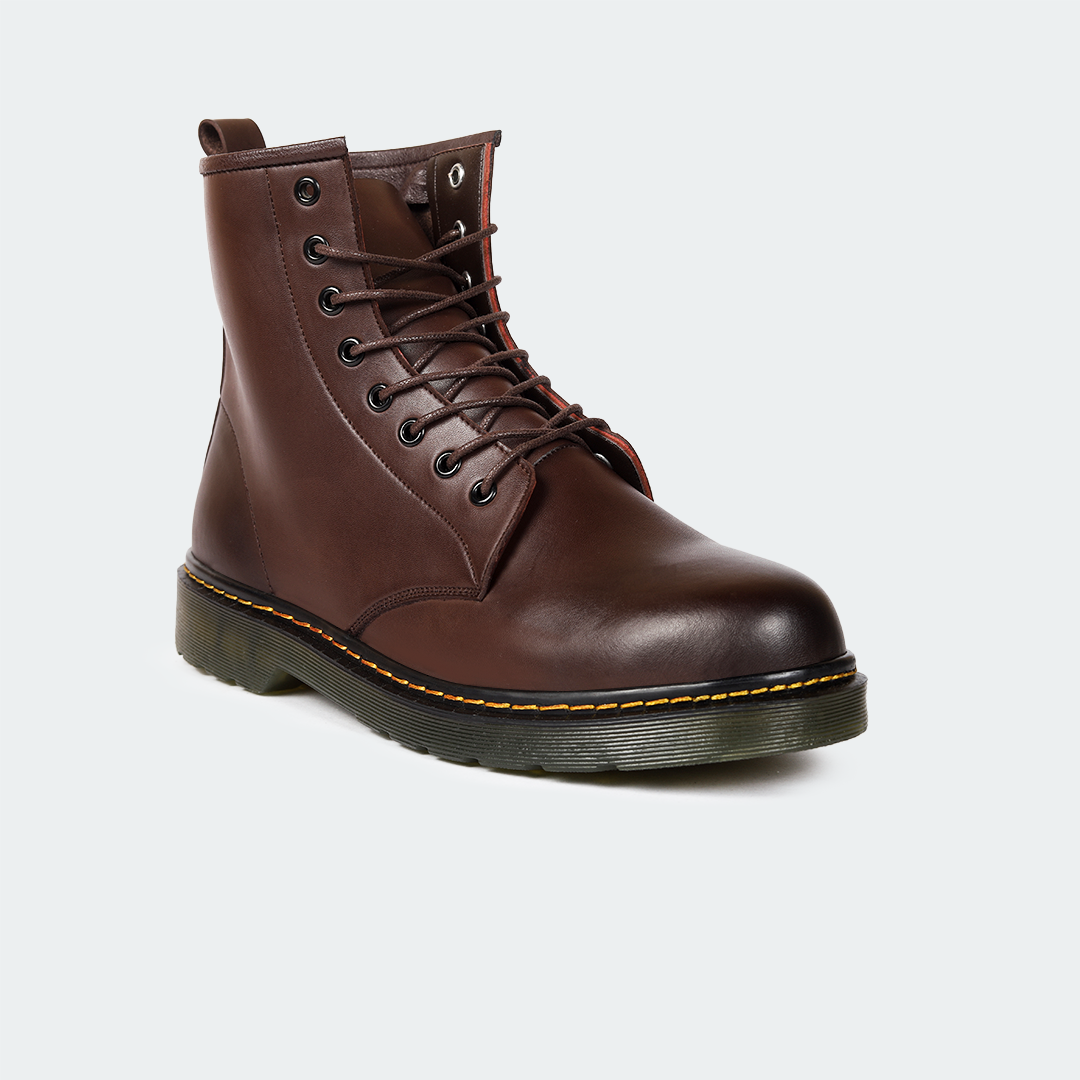ALFRED 468 C -Coffee Lace Up Boots For Men -Caliber Shoes Nepal