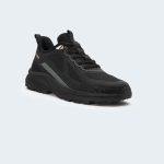 FLUX 756 -Black Sports Shoes For Men -Caliber Shoes Nepal