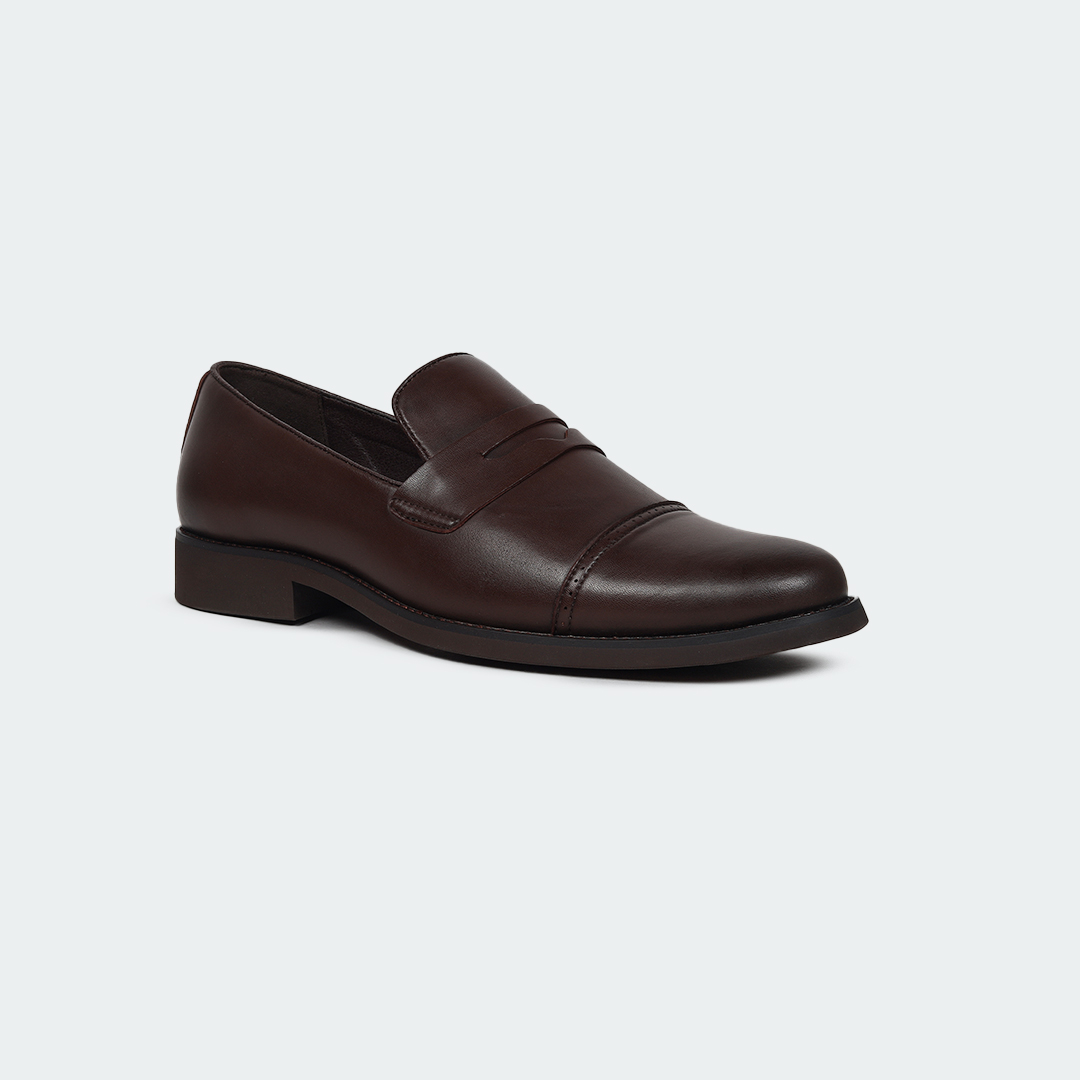 A 527 C -Coffee Penny Formal Shoes For Men -Caliber Shoes Nepal