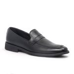 T 653 C -Black Slip On Formal Shoes For Men -Caliber Shoes Nepal