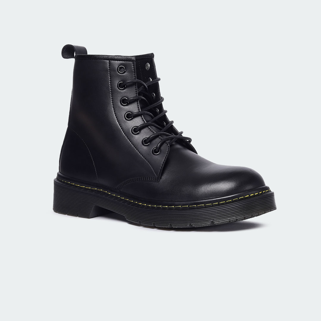 ALEX L468C -Black Lace Up Boots For Women -Caliber Shoes Nepal