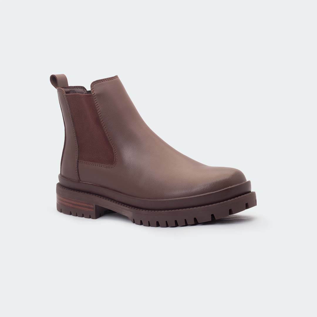 U483C ISABELLA -Coffee Boots For Women -Caliber Shoes Nepal