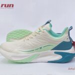 Run Shoes White/Green Sports Shoes for Men (7184)