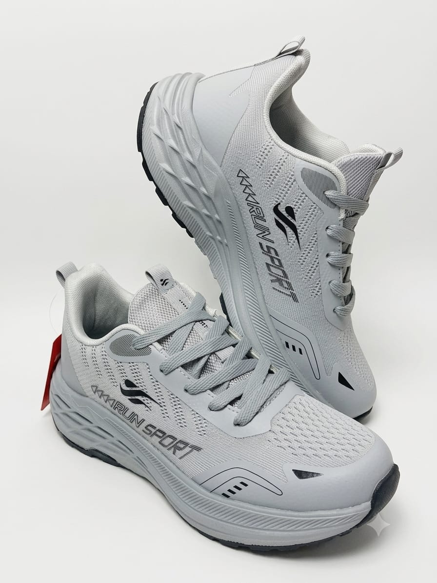 Run Shoes Men’s Light Grey Sneakers(7187)