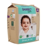 Bambo Nature Baby Diapers Size 4 L (7–14 kg) – 24 pcs Tape Style | Eco-Friendly, Soft & Sensitive Skin Safe Diapers