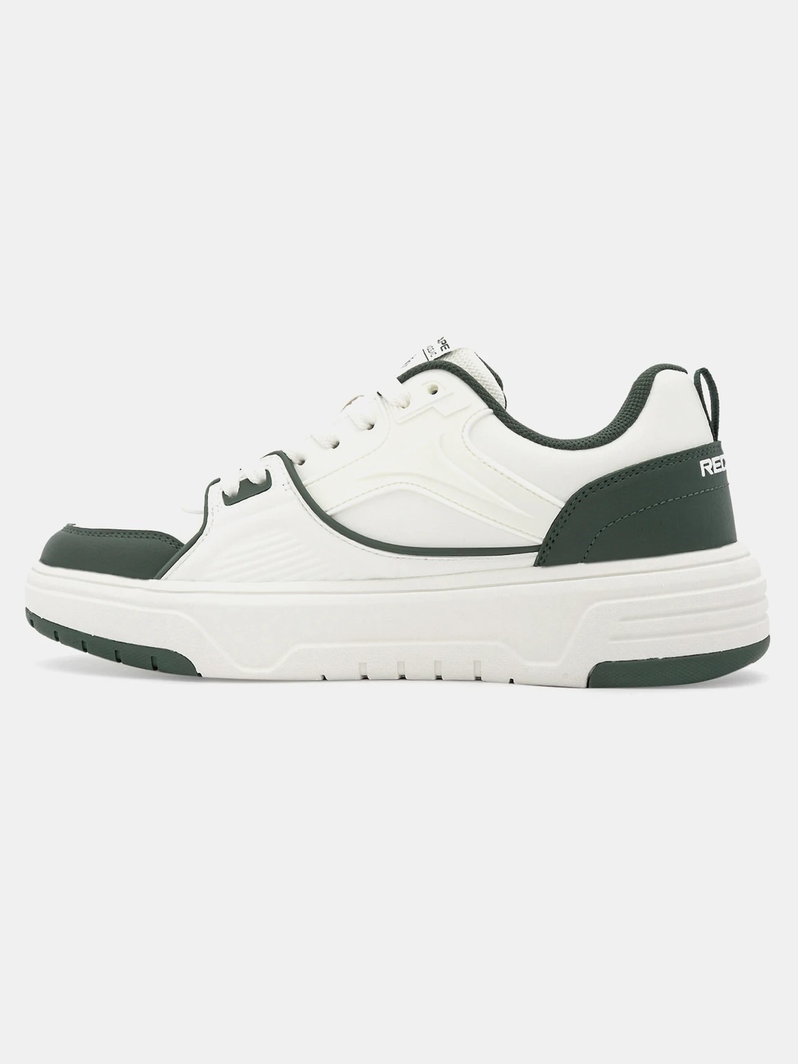 Red Tape Classic Men’s Casual Low-Top Sneakers – White & Green Lifestyle Streetwear Shoes (RSL1325)