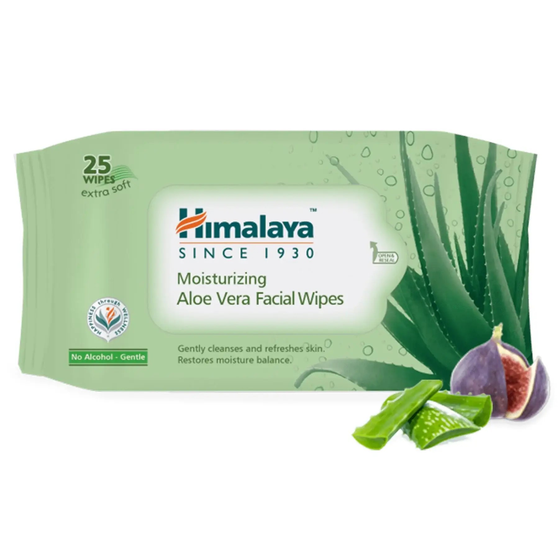 Himalaya Moisturising Aloe Vera Facial Wipes 25'S
