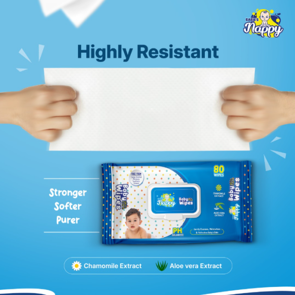 Baba's Nappy Baby Wet Wipes 80 Wipes