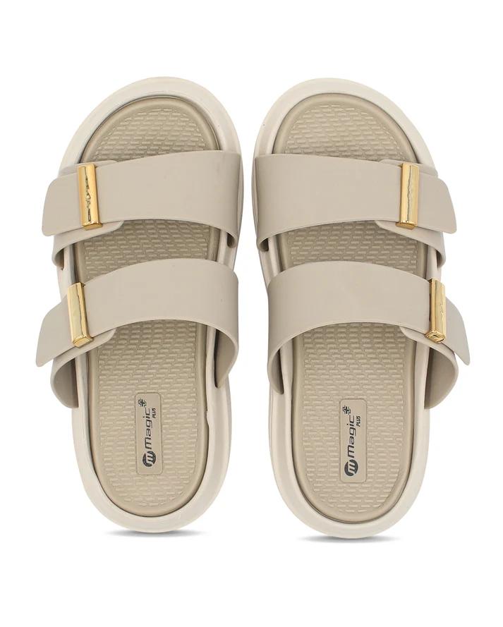 DOCTOR SOLE Magic+ Women's Double Strap Comfort Slides – Lightweight Cushioned Slip-On Sandals for Everyday Wear