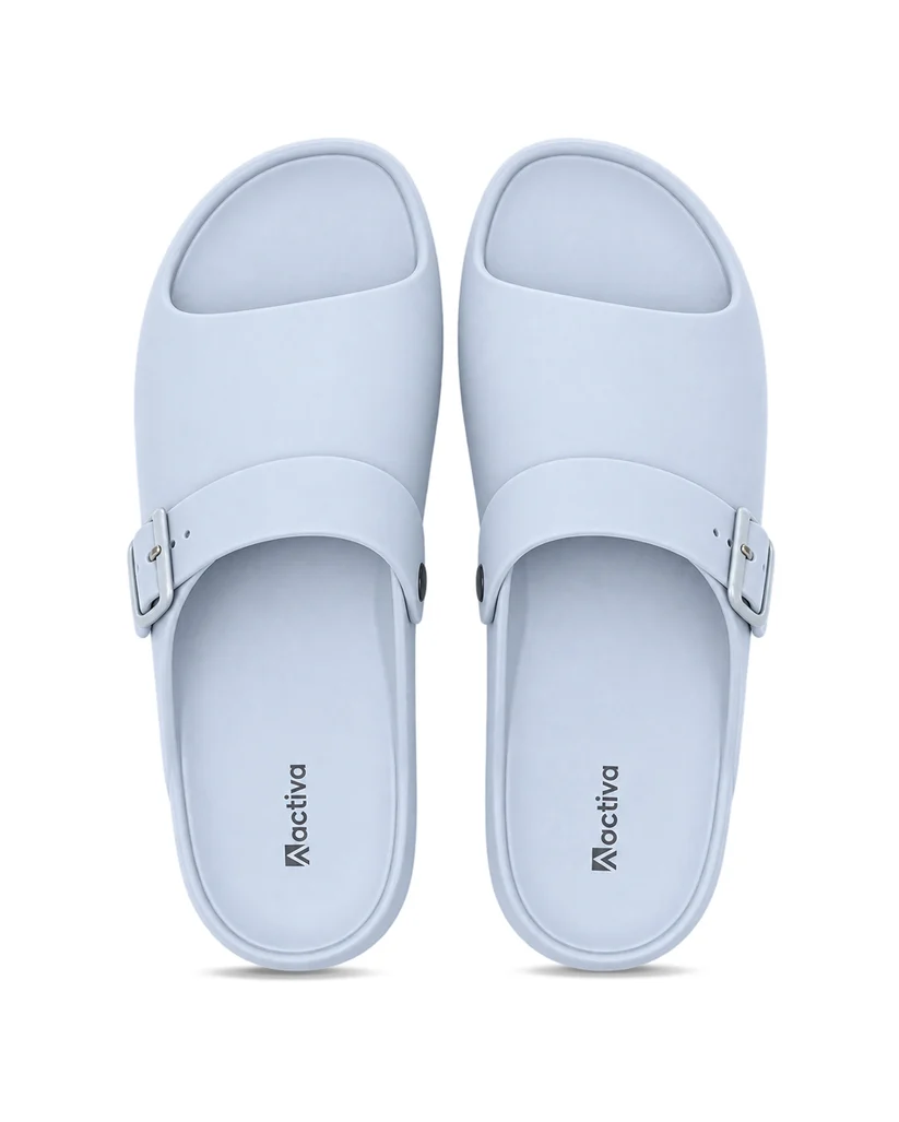 Men's Adjustable Comfort Slides with Buckle Strap for Everyday Wear