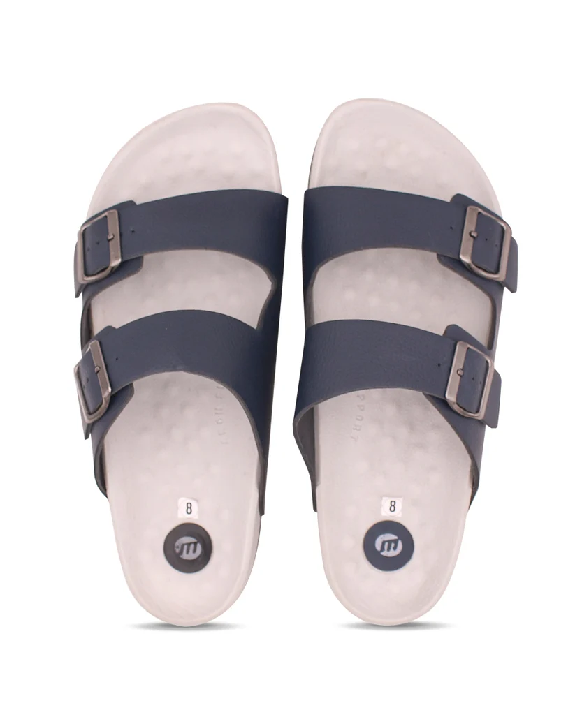 JUPITER Magic+ Men’s Dual Buckle Slides – Comfortable Casual Slippers for Daily Wear