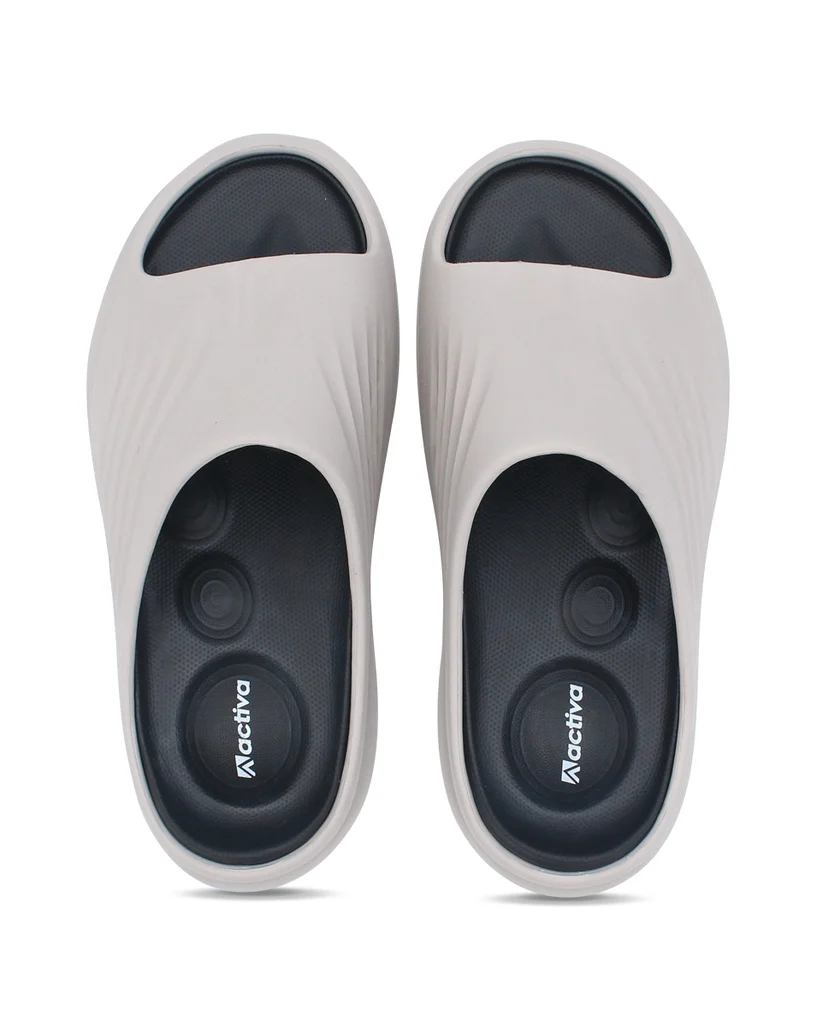 Activa Men's Ultra Comfort Slides – Lightweight Cushioned Open-Toe Slides for Everyday Wear