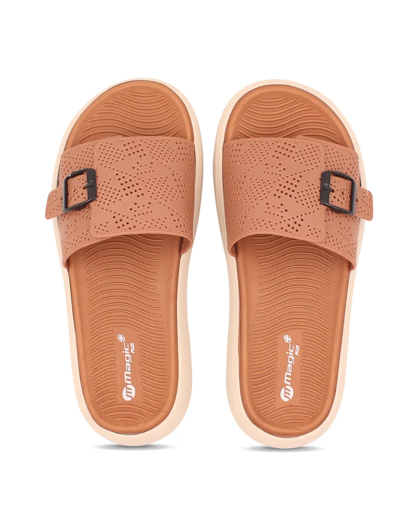 DOCTOR SOLE Magic+ Women's Orthopedic Comfort Slide Sandals with Adjustable Buckle