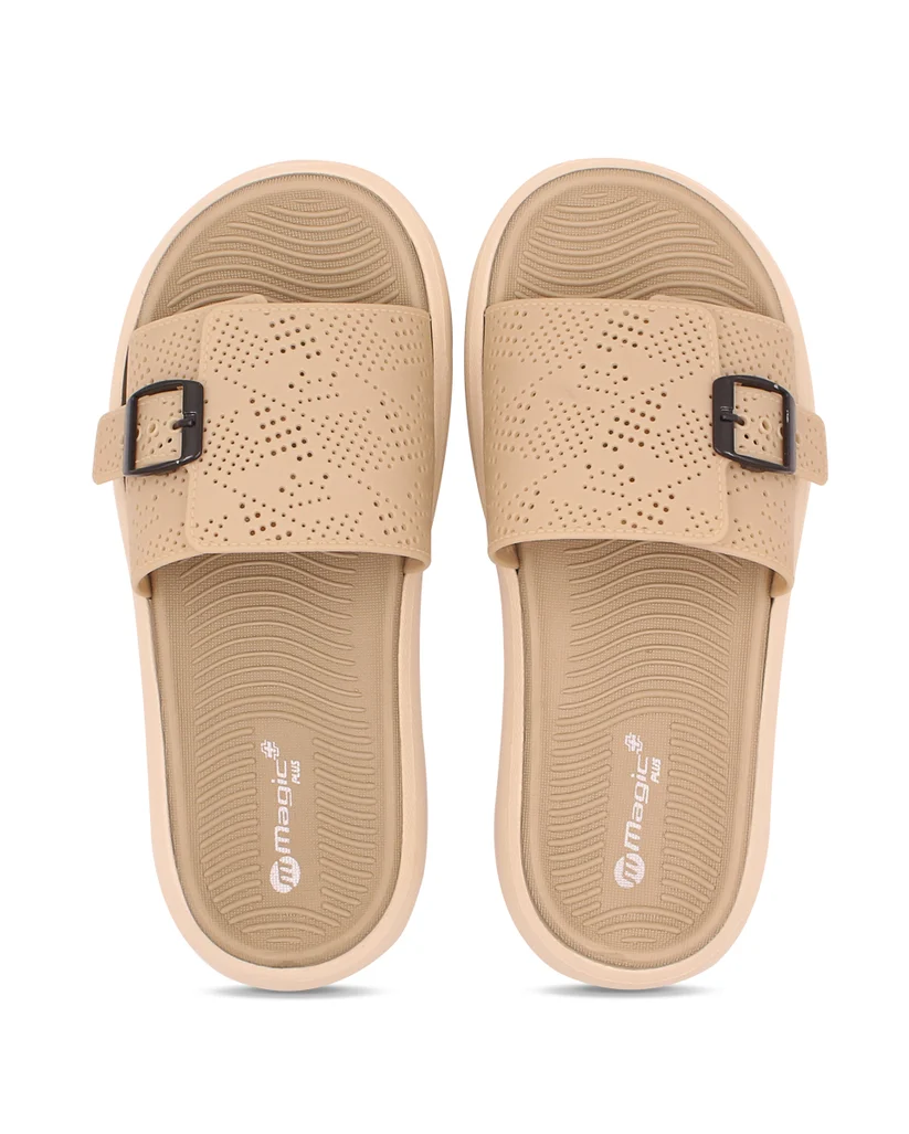 DOCTOR SOLE Magic+ Women's Orthopedic Comfort Slide Sandals with Adjustable Buckle