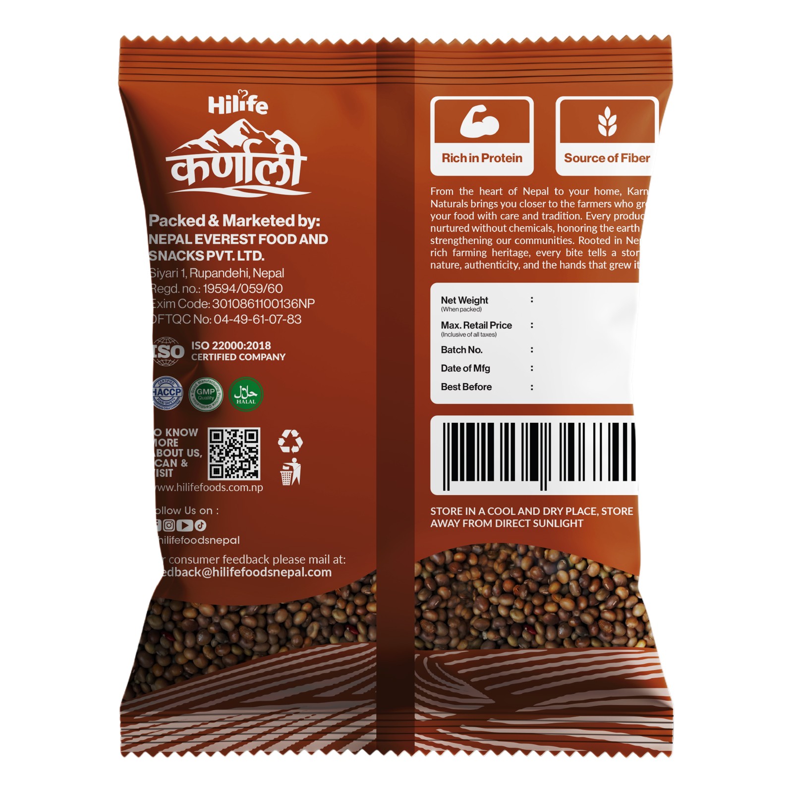 Hilife Karnali Khairo Bhatmas 1KG (1KGX20) POUCH