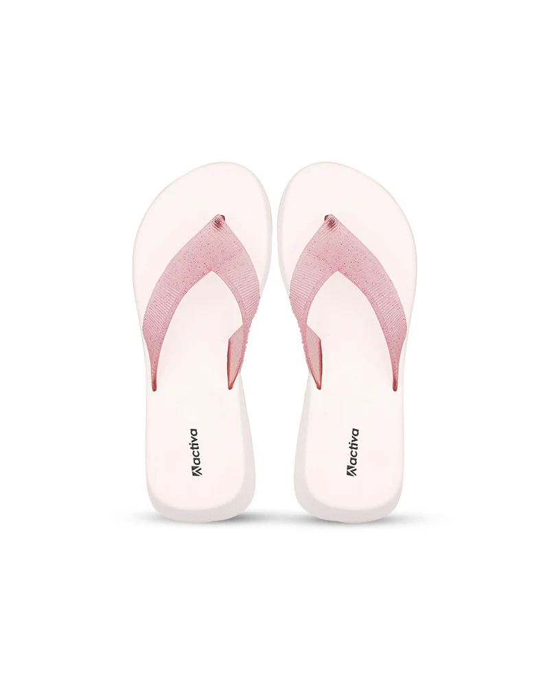 Women's V-Shape Grip Flip-Flops with Thick Heel