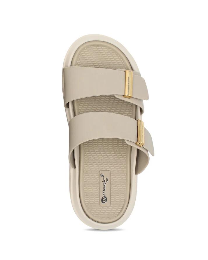 DOCTOR SOLE Magic+ Women's Double Strap Comfort Slides – Lightweight Cushioned Slip-On Sandals for Everyday Wear