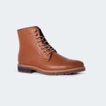 NICHOLAS A500G-Brown Lace Up Boots For Men -Caliber Shoes Nepal
