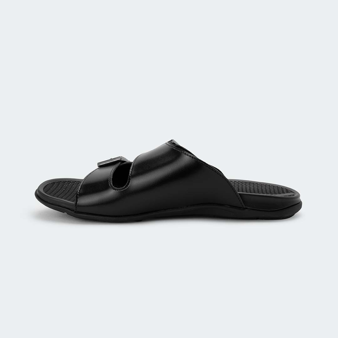 NERO 312SN -Black Slides For Men -Caliber Shoes Nepal