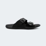 LUMEN 314SN -Black Slides For Men -Caliber Shoes Nepal