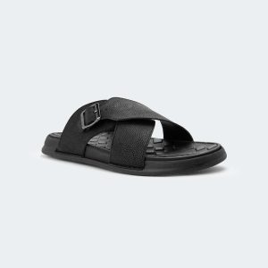 KAIRO 317SK -Black Slides For Men -Caliber Shoes Nepal