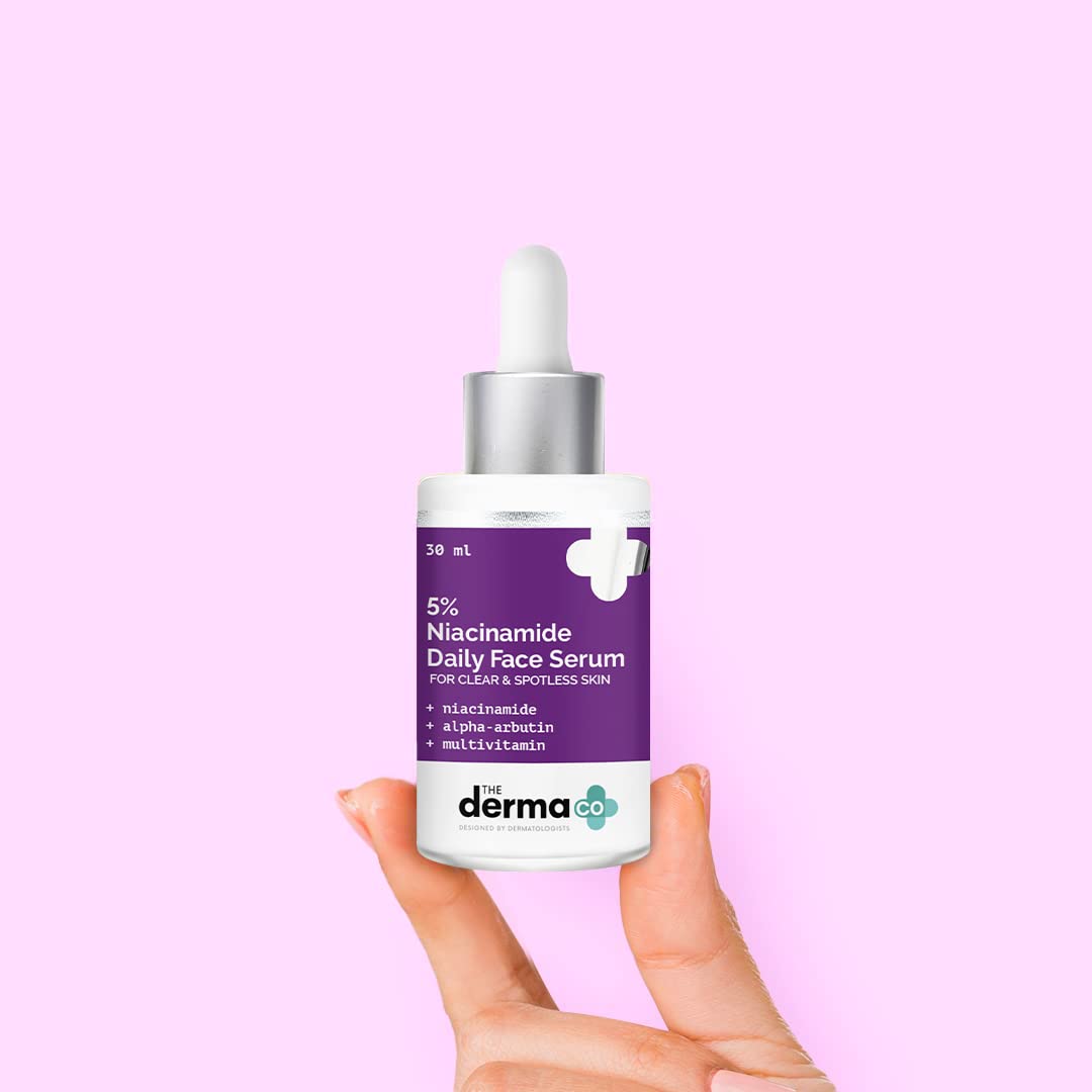 The Derma Co. 5% Niacinamide Face Serum With Alpha Arbutin & Multivitamin For Clear & Spotless Skin, 30ml (8906087778677)