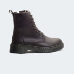 JUDETH 470C -Coffee Lace Up/Chain Boots For Women -Caliber Shoes Nepal