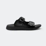 ELVARO 321SN – Black Slides For Men – Caliber Shoes Nepal