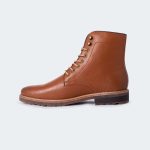 NICHOLAS A500G-Brown Lace Up Boots For Men -Caliber Shoes Nepal