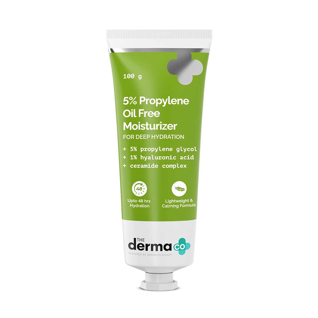 The Derma Co. 5% Propylene Oil-Free Moisturizer with Propylene Glycol & Hyaluronic Acid, 100gm (8904417311297)