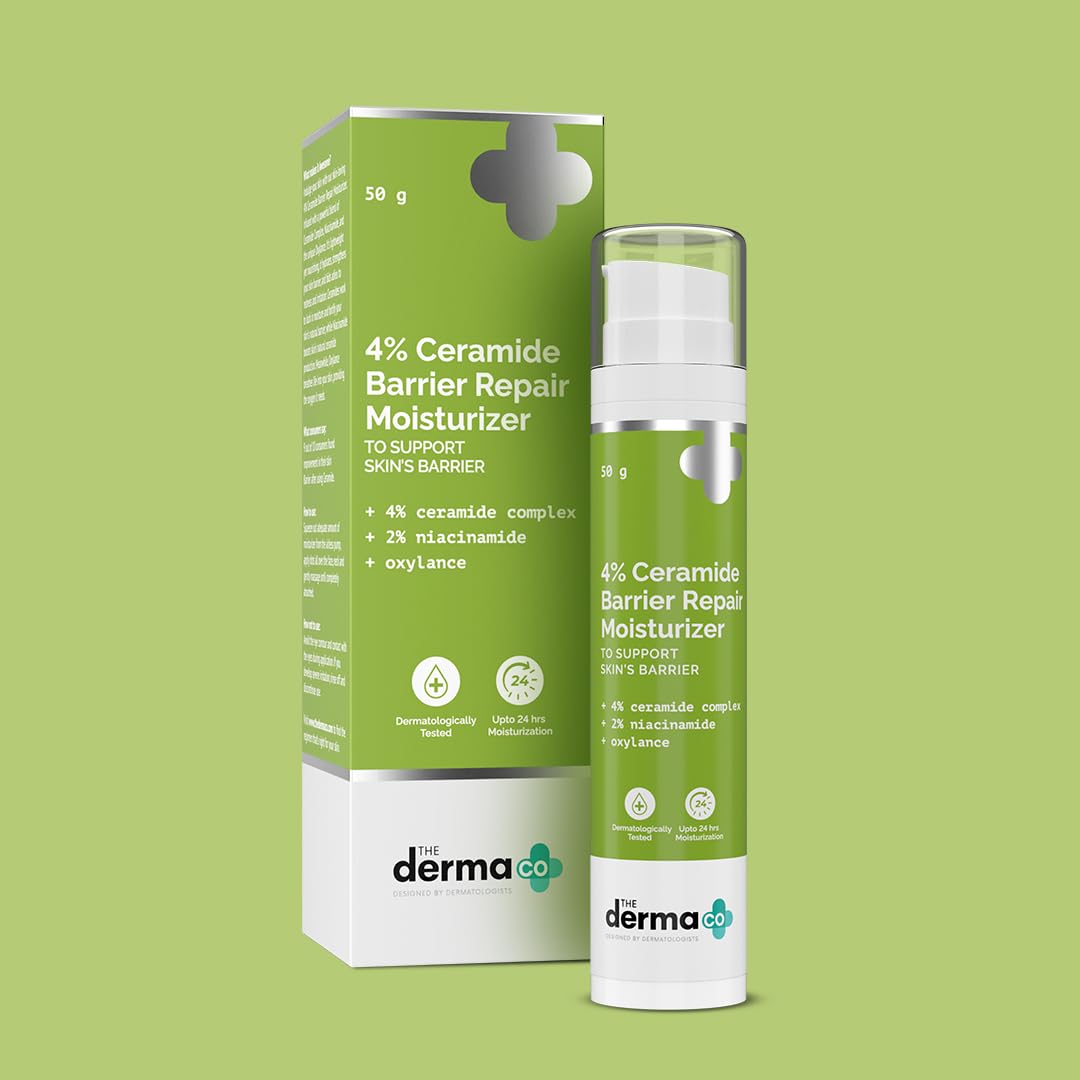 The Derma Co. 4% Ceramide Barrier Repair Moisturizer with Ceramide, Niacinamide, and Oxylance, 50gm (8904417311327)