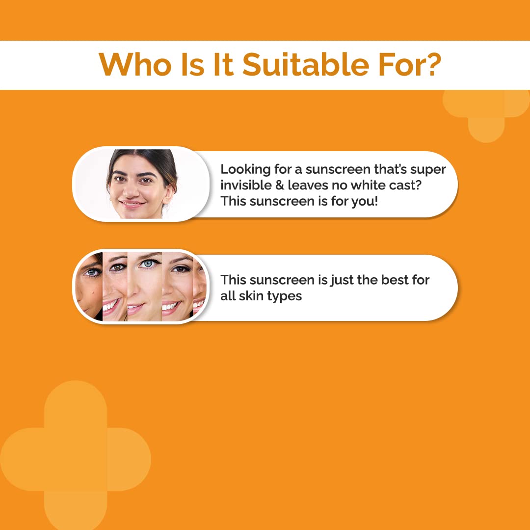 The Derma Co. Hyaluronic Invisible Sunscreen Gel with Hyaluronic Acid & Vitamin E, 50gm (8904417300246)