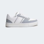 JULIO 563R.W -White/Blue Casual Sneakers For Women -Caliber Shoes Nepal