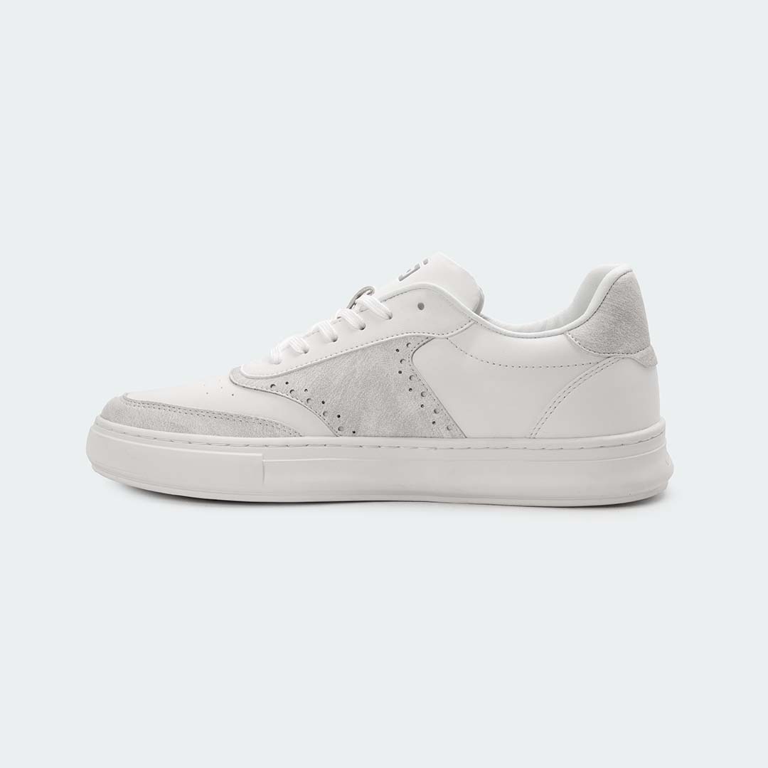 AUREO 574R – White Bone Casual Sneakers For Men – Caliber Shoes Nepal