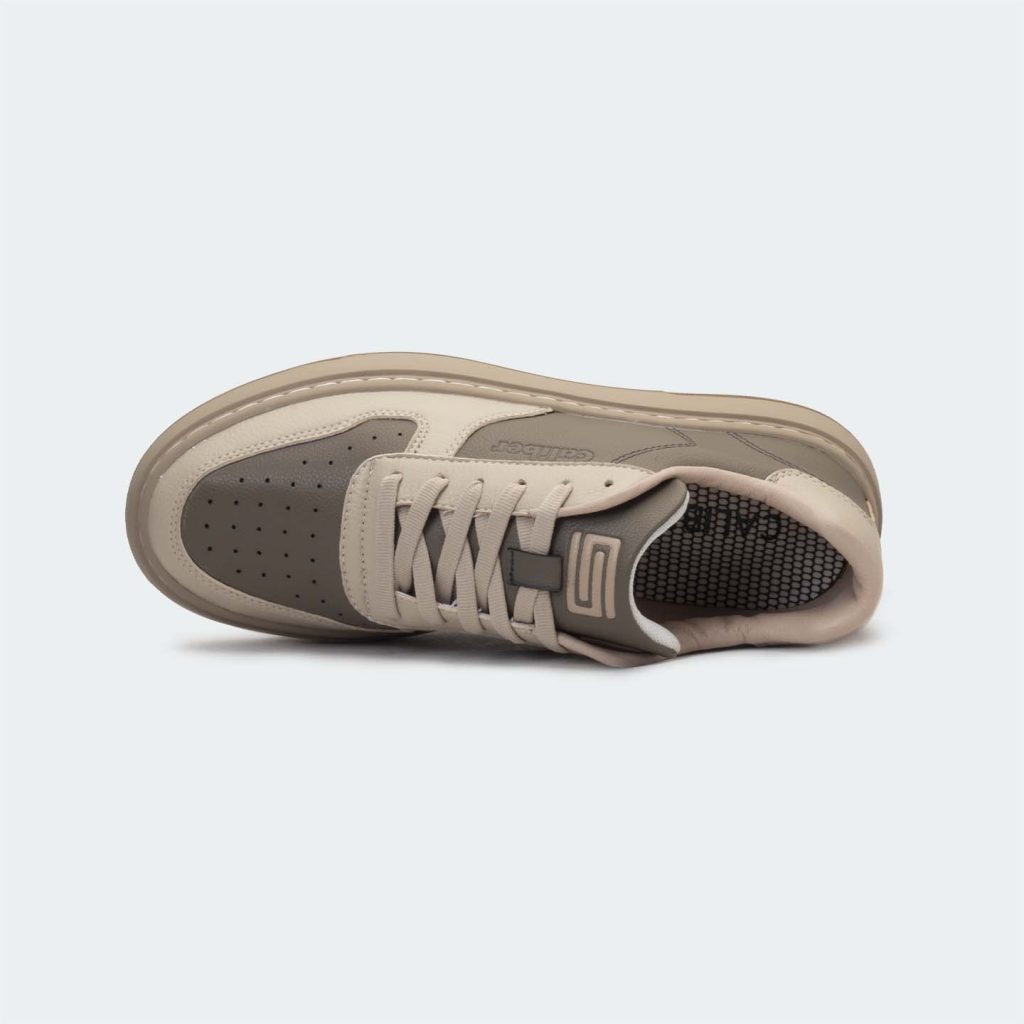 LEXOR 576G.W -Fossil/Cream Casual Sneakers For Women -Caliber Shoes Nepal