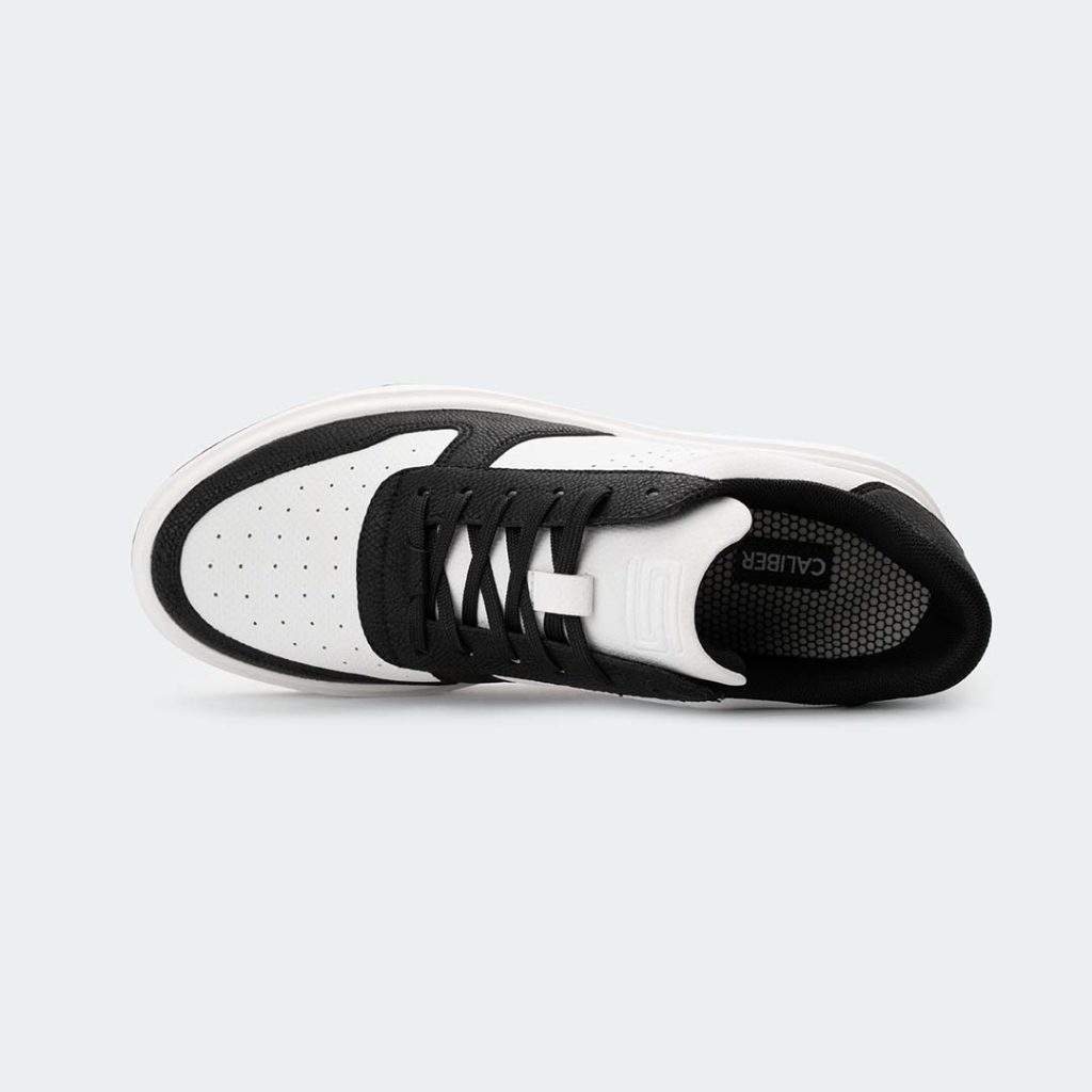 LEXOR 576SK -Black and White Casual Sneakers For Men -Caliber Shoes Nepal