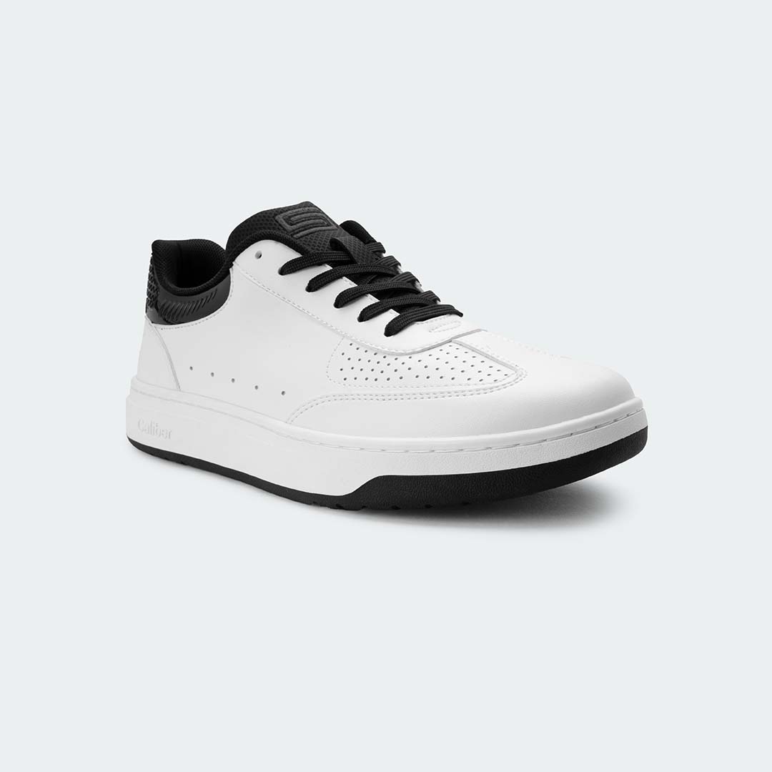 NOVA 578C -White/Black Casual Sneakers For Men -Caliber Shoes Nepal