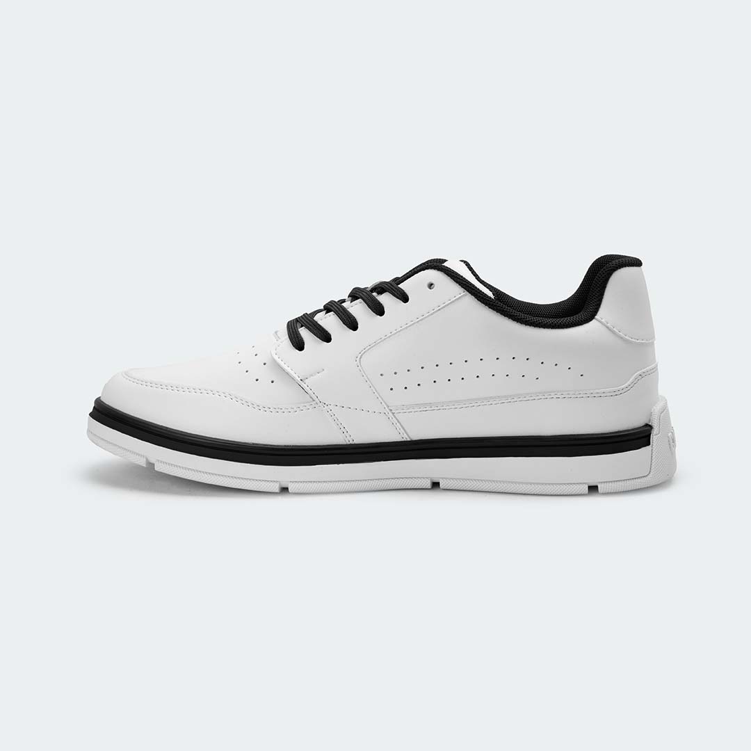 CARBON 579C – White/Black Casual Sneakers For Men – Caliber Shoes Nepal