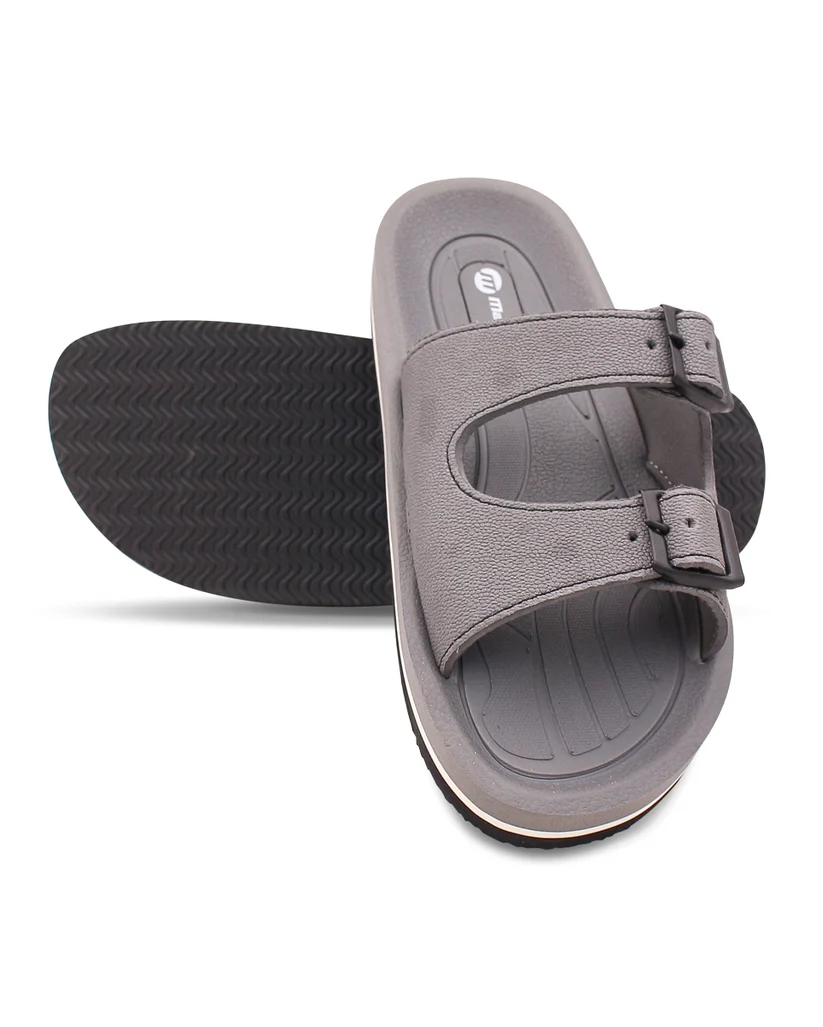 FABRICATION Magic+ Men’s Dual Buckle Slides – Comfortable Casual Slippers for Daily Wear