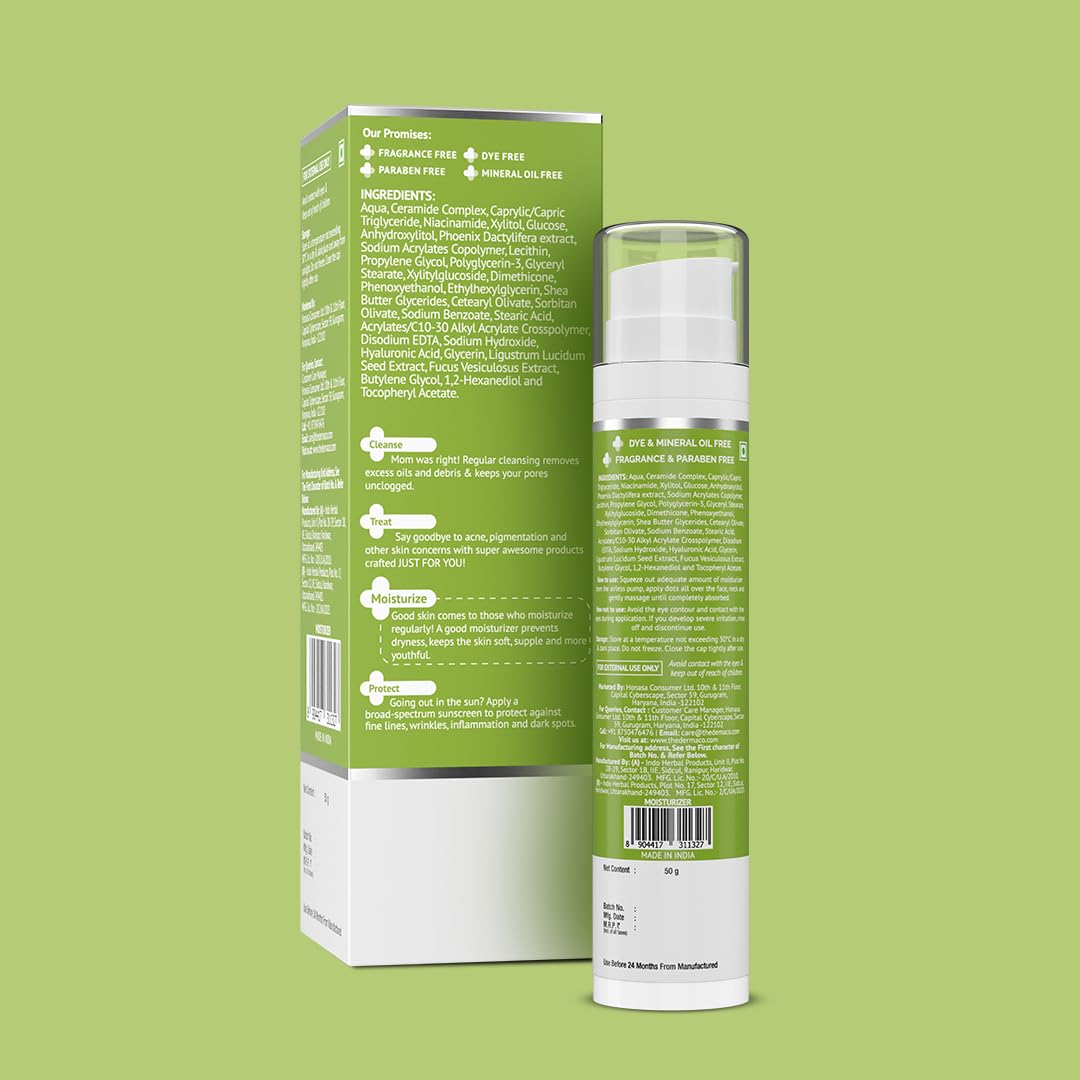 The Derma Co. 4% Ceramide Barrier Repair Moisturizer with Ceramide, Niacinamide, and Oxylance, 50gm (8904417311327)