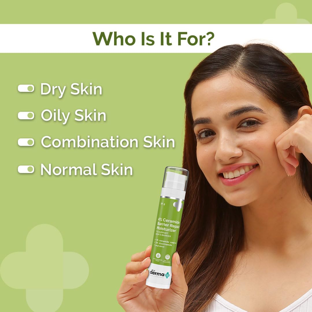 The Derma Co. 4% Ceramide Barrier Repair Moisturizer with Ceramide, Niacinamide, and Oxylance, 50gm (8904417311327)