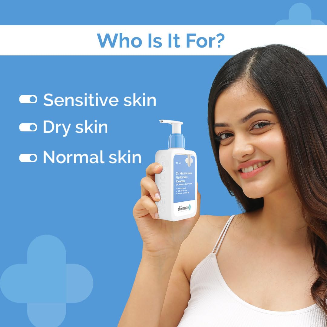 The Derma Co. 2% Niacinamide Gentle Skin Cleanser for Sensitive, Dry & Normal Skin, 