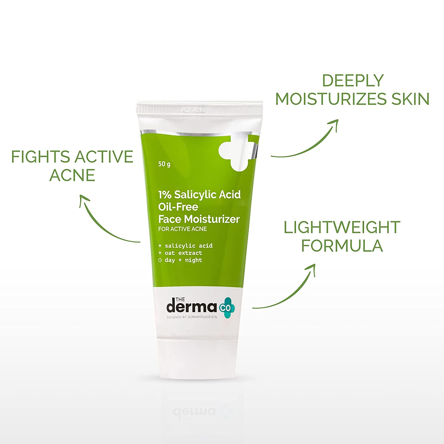 The Derma Co. 1% Salicylic Acid Oil-Free Daily Face Moisturizer 50gm (8906087776024)
