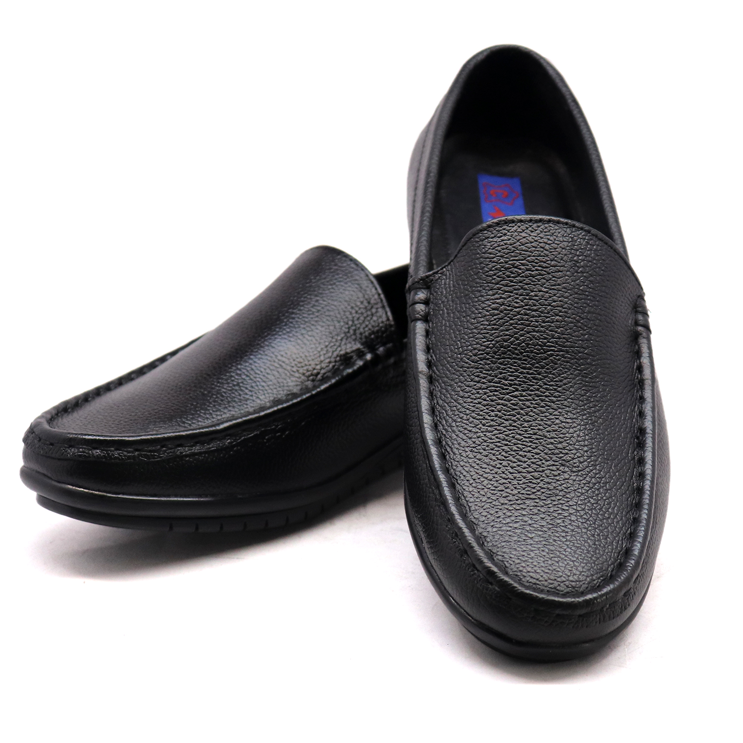 Run Shoes Black Moccasin Loafers(2332)