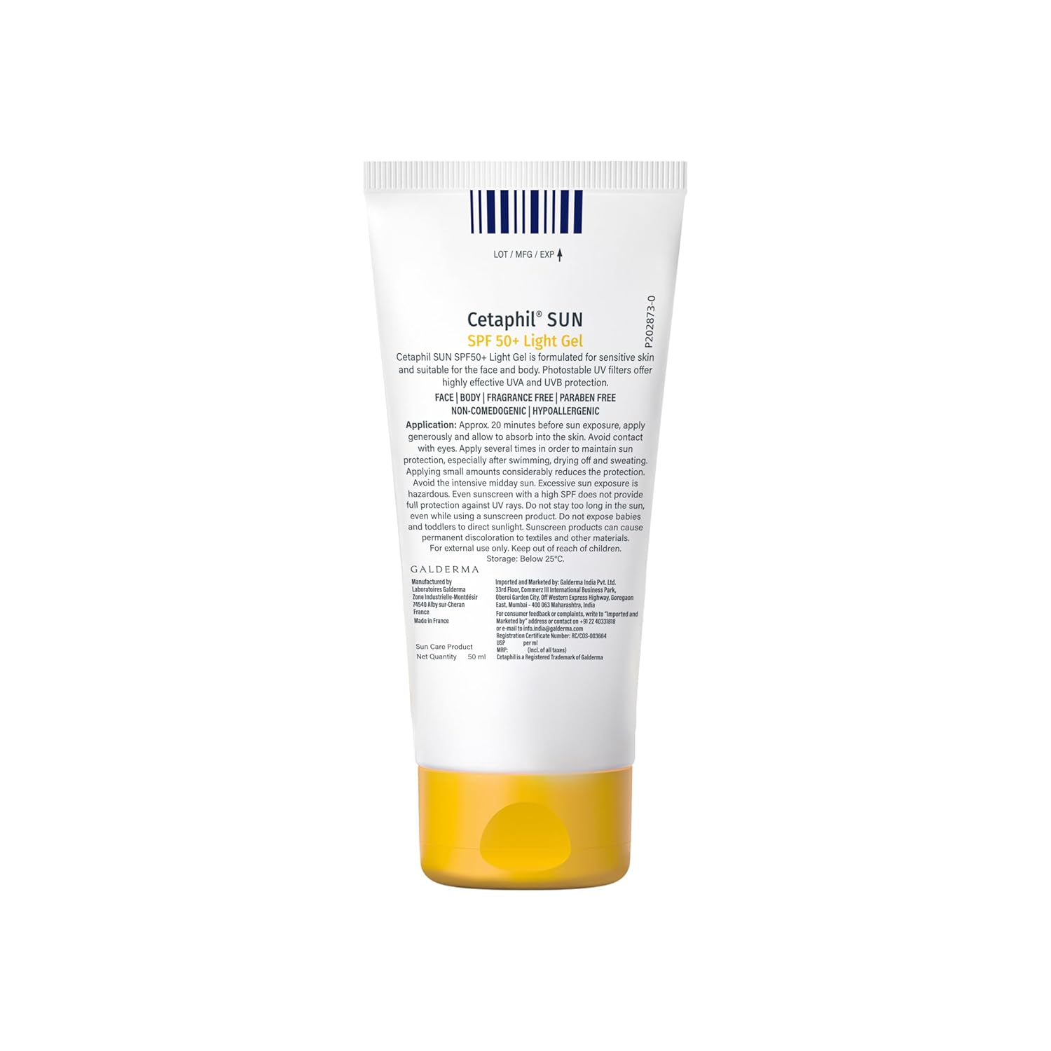 Cetaphile Sun Light High Protection Sunscreen Gel SPF 50+, 50ml