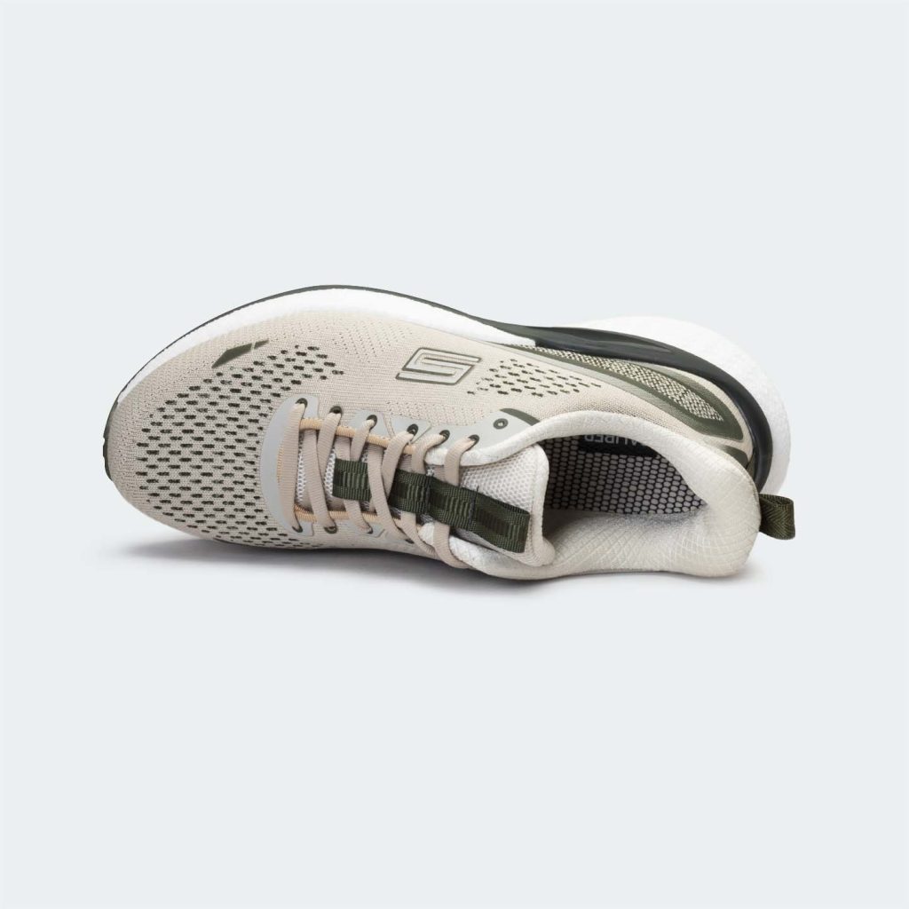 VELOCITY 753 -Beige/Olive Sport Shoes for Men -Caliber Shoes Nepal