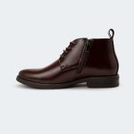 ALVIN A409C – Maroon Side Chain With Lace Up Boots For Men – Caliber Shoes Nepal